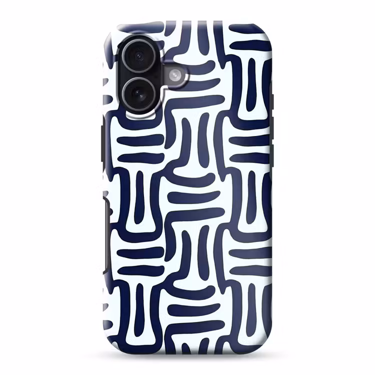 Abstract - Modern - Blauw Toughcase MagSafe Apple iPhone 17 klein 1017 -3d