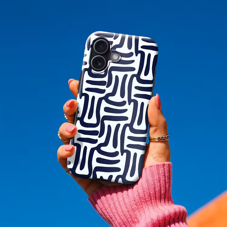 Abstract - Modern - Blauw Toughcase MagSafe Apple iPhone 17 klein 1017 -Sfeer1V