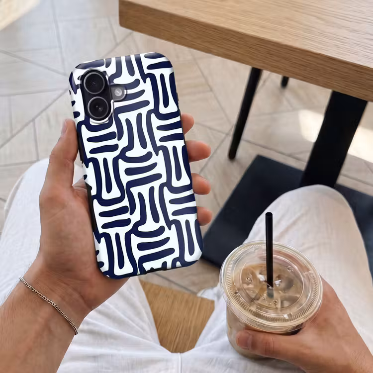Abstract - Modern - Blauw Toughcase MagSafe Apple iPhone 17 klein 1017 -Sfeer1M