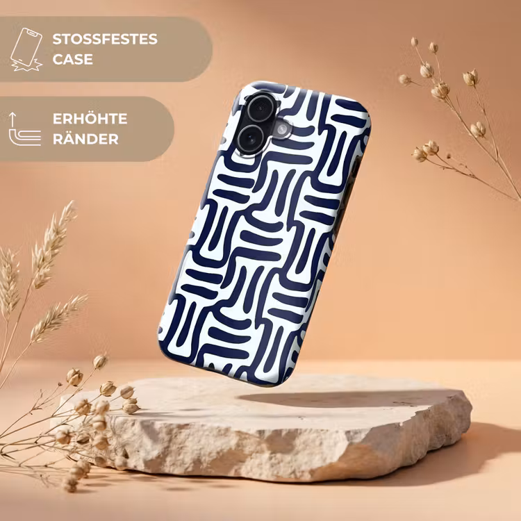 Abstract - Modern - Blauw Toughcase MagSafe Apple iPhone 17 klein 1017 -USP_RandenV_DE