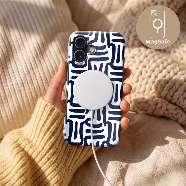 Abstract - Modern - Blauw Toughcase MagSafe Apple iPhone 17 klein 1017 -USP_MagsafeV