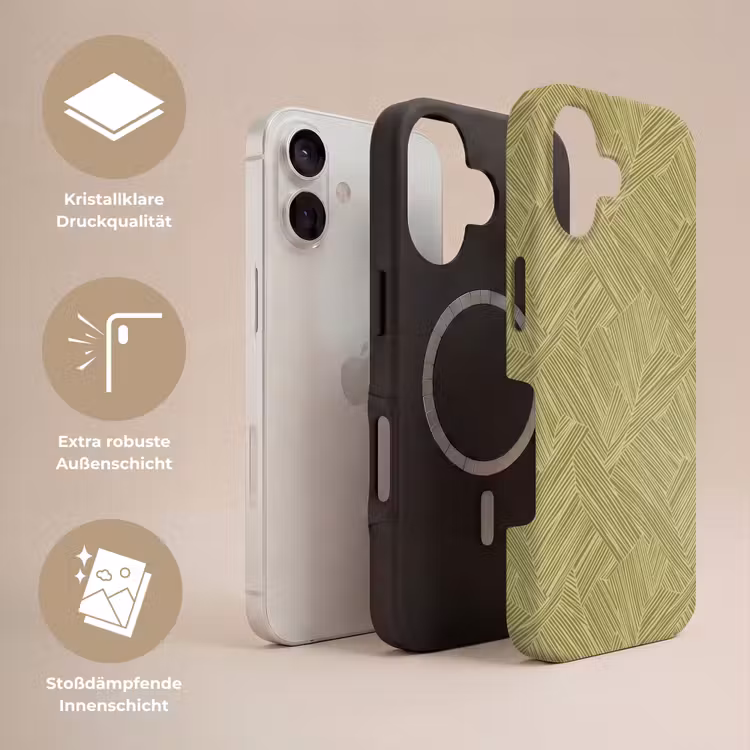Abstract - Modern - Groen Toughcase MagSafe Apple iPhone 17 klein 1017 -USP_Lagen_DE