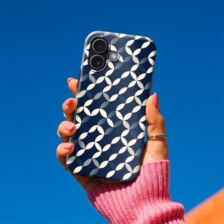 Abstract - Patroon - Blauw Toughcase MagSafe Apple iPhone 17 klein 1017 -Sfeer1V