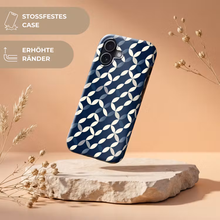 Abstract - Patroon - Blauw Toughcase MagSafe Apple iPhone 17 klein 1017 -USP_RandenV_DE