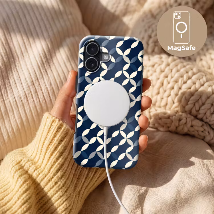 Abstract - Patroon - Blauw Toughcase MagSafe Apple iPhone 17 klein 1017 -USP_MagsafeV