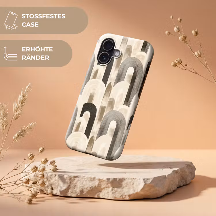 Abstract - Patroon - Bogen Toughcase MagSafe Apple iPhone 17 klein 1017 -USP_RandenV_DE