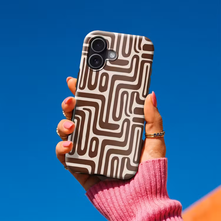 Abstract - Patroon - Bruin Toughcase MagSafe Apple iPhone 17 klein 1017 -Sfeer1V