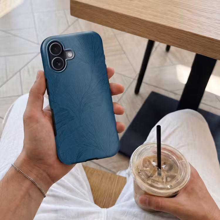 Abstract - Patroon - Donkerblauw - Elegant Toughcase MagSafe Apple iPhone 17 klein 1017 -Sfeer1M