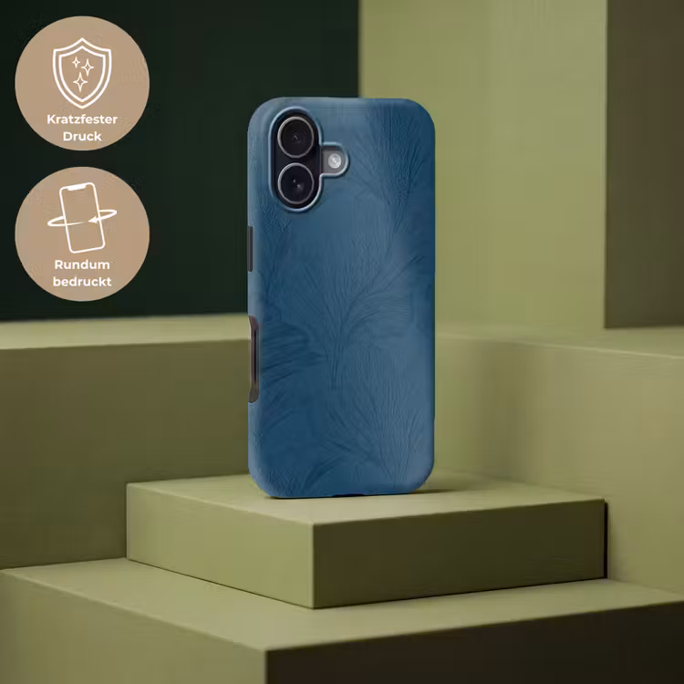 Abstract - Patroon - Donkerblauw - Elegant Toughcase MagSafe Apple iPhone 17 klein 1017 -USP_PrintM_DE