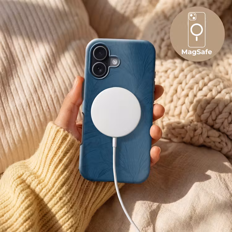 Abstract - Patroon - Donkerblauw - Elegant Toughcase MagSafe Apple iPhone 17 klein 1017 -USP_MagsafeV