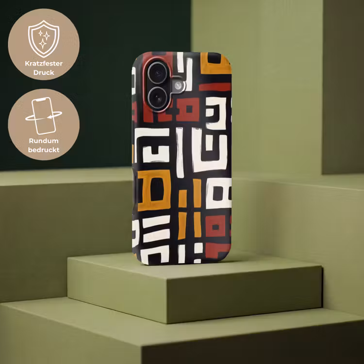 Abstract - Patroon - Rood Toughcase MagSafe Apple iPhone 17 klein -USP_PrintM_DE