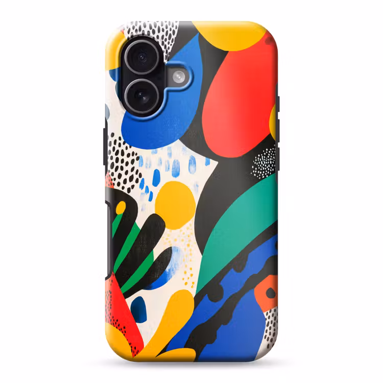 Abstract - Planten - Vormen - Kleurrijk Toughcase MagSafe Apple iPhone 17 klein -3d