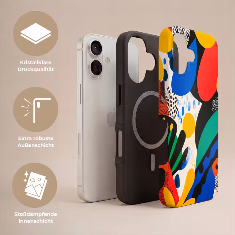 Abstract - Planten - Vormen - Kleurrijk Toughcase MagSafe Apple iPhone 17 klein -USP_Lagen_DE