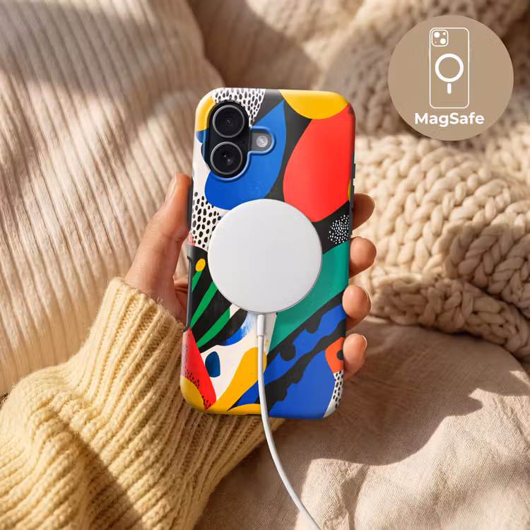 Abstract - Planten - Vormen - Kleurrijk Toughcase MagSafe Apple iPhone 17 klein -USP_MagsafeV