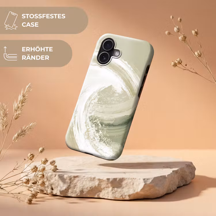 Abstract - Penseelstreken - Golven - Groen Toughcase MagSafe Apple iPhone 17 klein -USP_RandenV_DE