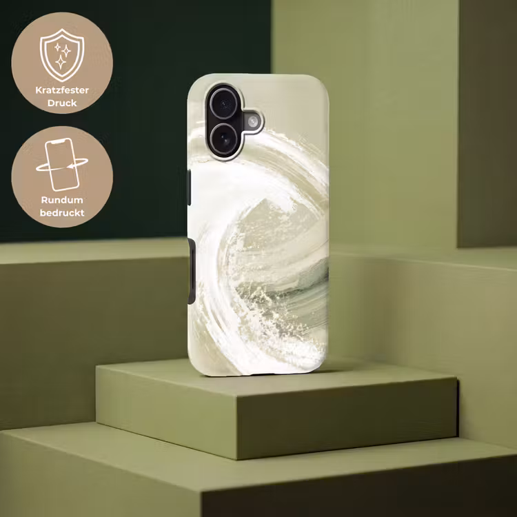 Abstract - Penseelstreken - Golven - Groen Toughcase MagSafe Apple iPhone 17 klein -USP_PrintM_DE