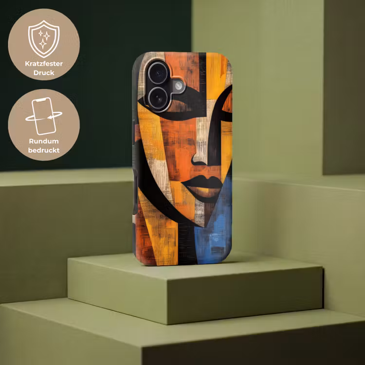 Abstract - Portret - Kleurvakken Toughcase MagSafe Apple iPhone 17 klein -USP_PrintM_DE