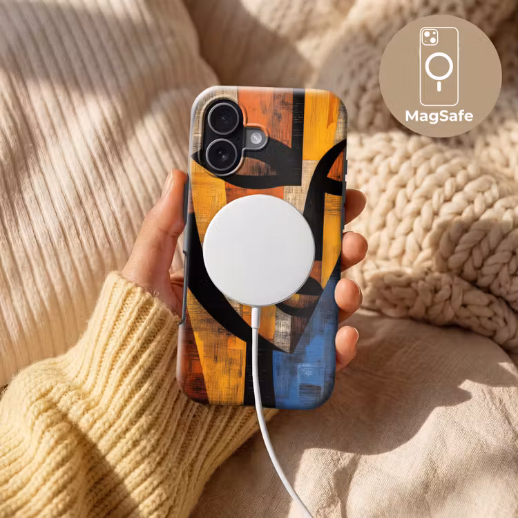 Abstract - Portret - Kleurvakken Toughcase MagSafe Apple iPhone 17 klein -USP_MagsafeV