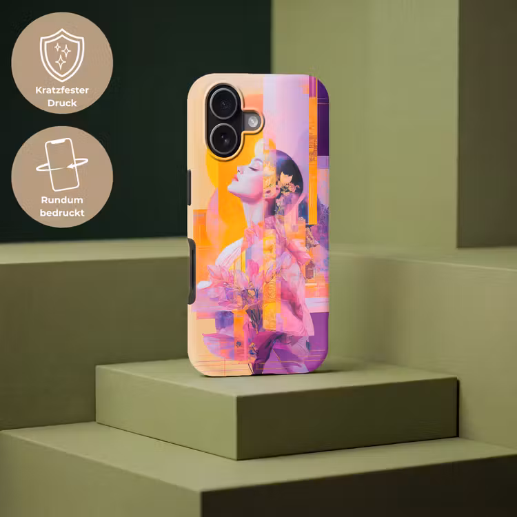 Abstract - Portret - Vrouw - Kleurrijk Toughcase MagSafe Apple iPhone 17 klein -USP_PrintM_DE