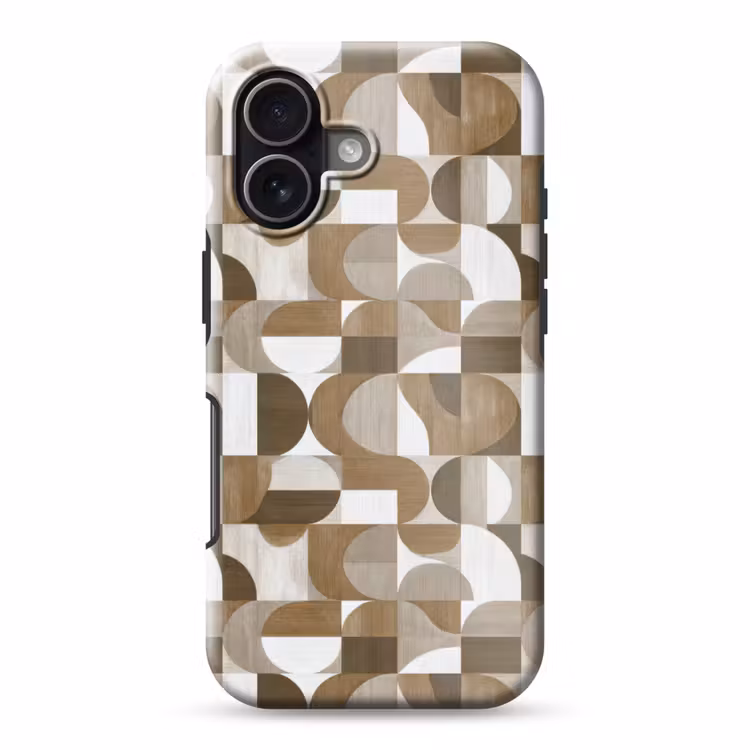Abstract - Retro - Bruin Toughcase MagSafe Apple iPhone 17 klein 1017 -3d
