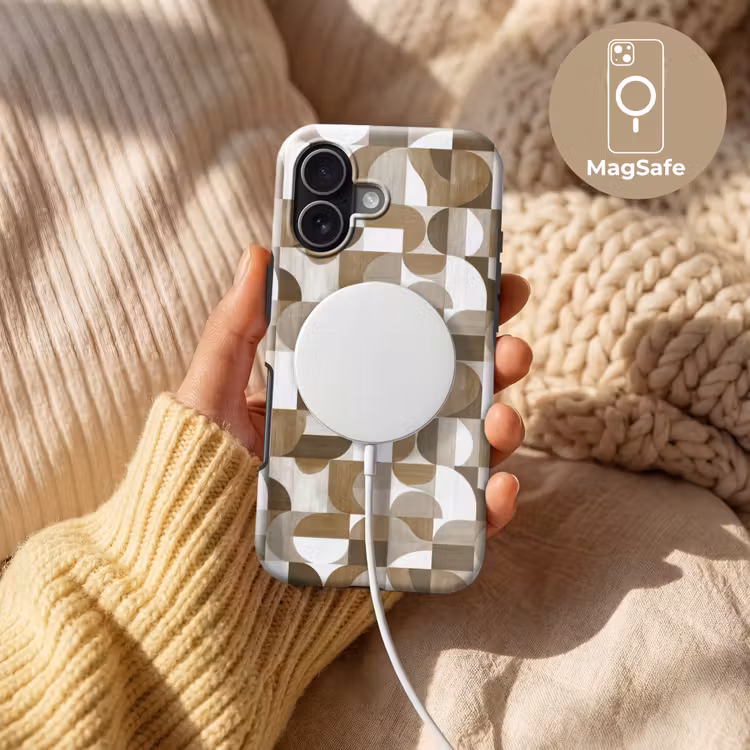Abstract - Retro - Bruin Toughcase MagSafe Apple iPhone 17 klein 1017 -USP_MagsafeV