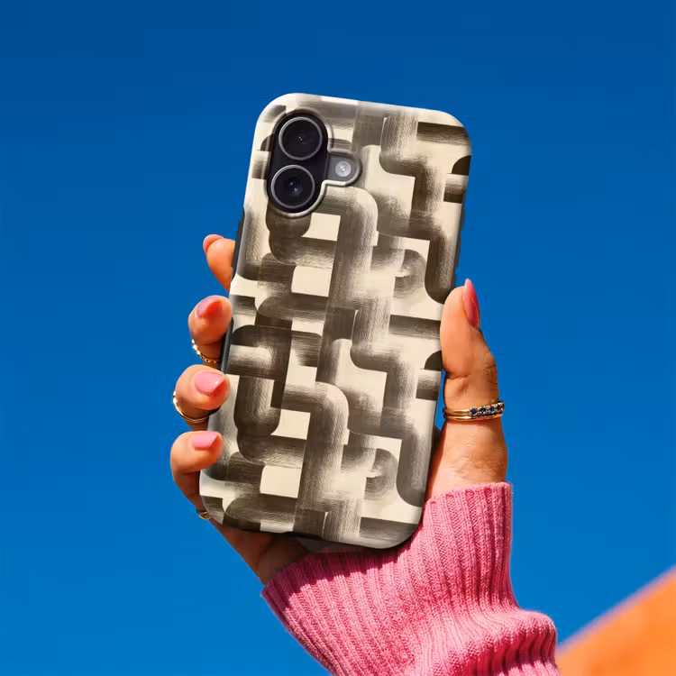 Abstract - Retro - Zwart Toughcase MagSafe Apple iPhone 17 klein 1017 -Sfeer1V