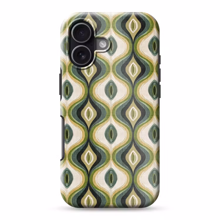 Abstract - Ritmisch - Groen Toughcase MagSafe Apple iPhone 17 klein 1017 -3d