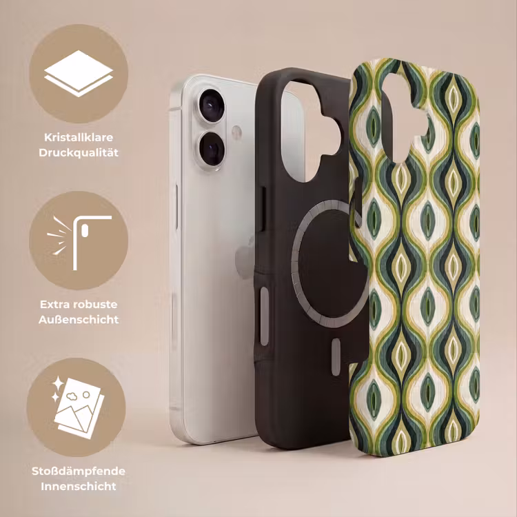 Abstract - Ritmisch - Groen Toughcase MagSafe Apple iPhone 17 klein 1017 -USP_Lagen_DE