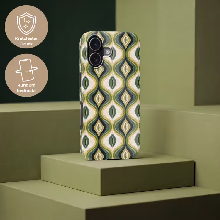 Abstract - Ritmisch - Groen Toughcase MagSafe Apple iPhone 17 klein 1017 -USP_PrintM_DE