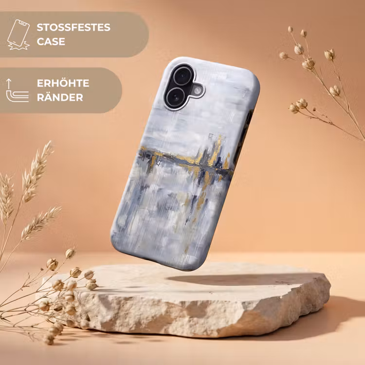 Abstract - Structuur - Goud - Grijs - Modern Toughcase MagSafe Apple iPhone 17 klein -USP_RandenV_DE