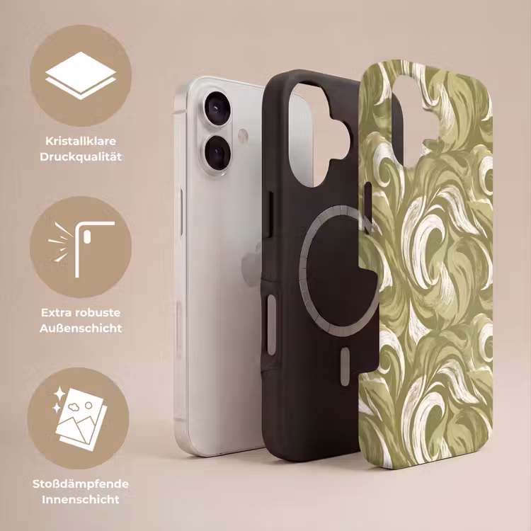 Abstract - Textuur - Groen Toughcase MagSafe Apple iPhone 17 klein 1017 -USP_Lagen_DE