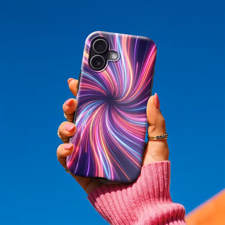Abstract - Swirl - Futuristic - Neon Toughcase MagSafe Apple iPhone 17 klein -Sfeer1V
