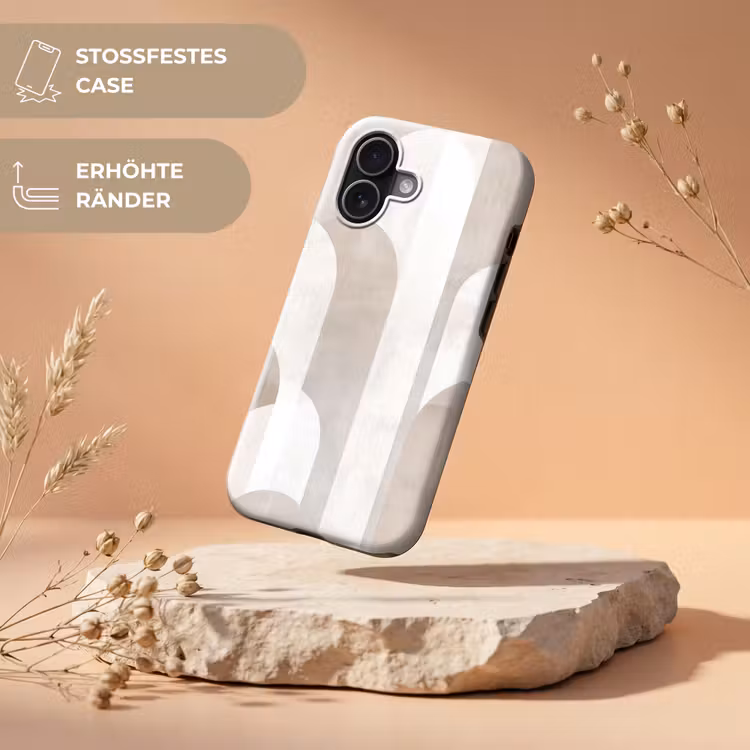 Abstracte bogen - Modern - Beige Toughcase MagSafe Apple iPhone 17 klein -USP_RandenV_DE