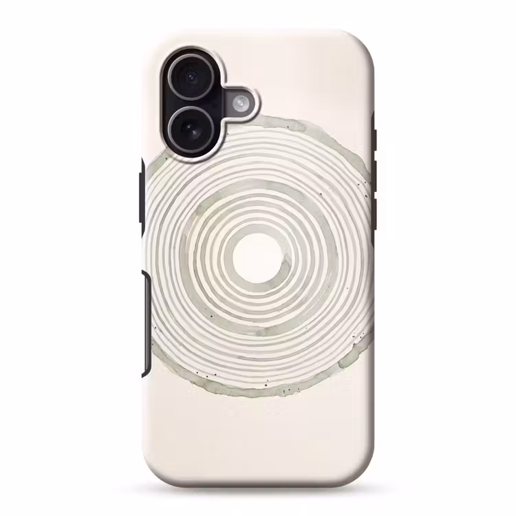 Abstractie - Cirkels - Waterverf - Groen - Modern Toughcase MagSafe Apple iPhone 17 klein -3d