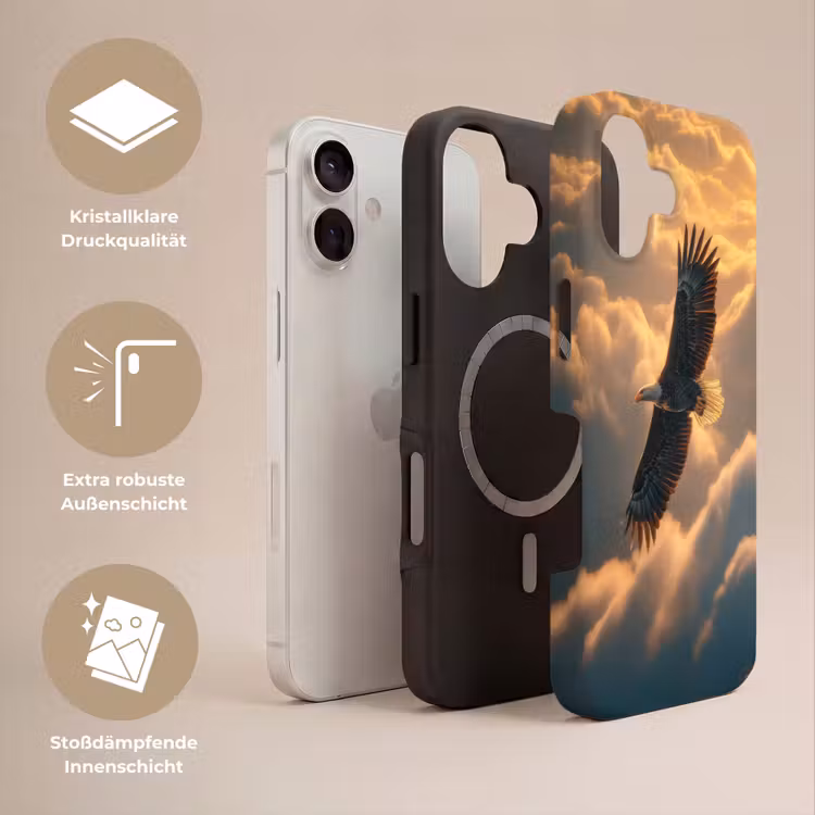 Adelaar - Wolken - Zon Toughcase MagSafe Apple iPhone 17 klein -USP_Lagen_DE