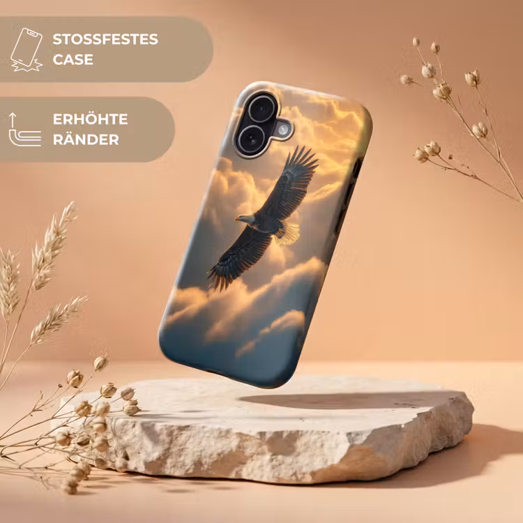 Adelaar - Wolken - Zon Toughcase MagSafe Apple iPhone 17 klein -USP_RandenV_DE