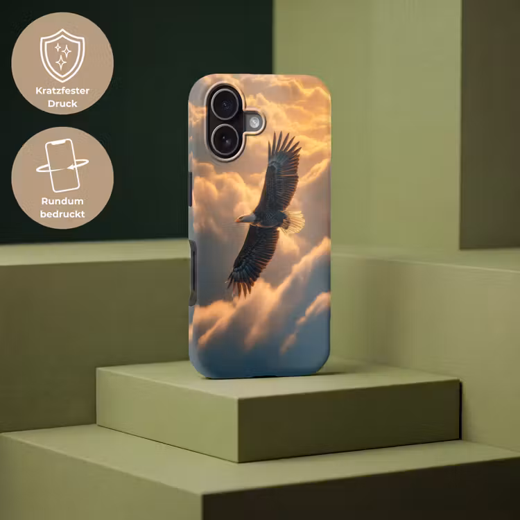 Adelaar - Wolken - Zon Toughcase MagSafe Apple iPhone 17 klein -USP_PrintM_DE