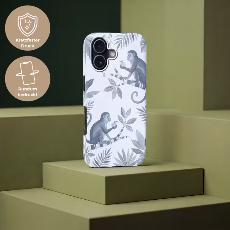 Aap - Boom - Bladeren - Jungle - Illustratie Toughcase MagSafe Apple iPhone 17 klein -USP_PrintM_DE