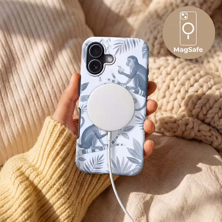 Aap - Boom - Bladeren - Jungle - Illustratie Toughcase MagSafe Apple iPhone 17 klein -USP_MagsafeV