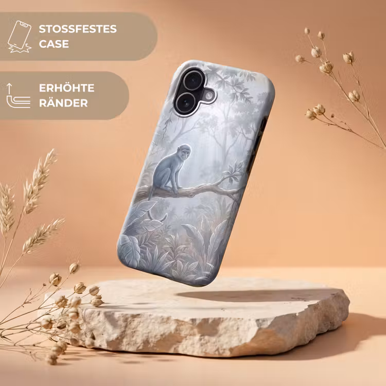 Aap - Boom - Jungle - Natuur - Grijs Toughcase MagSafe Apple iPhone 17 klein -USP_RandenV_DE
