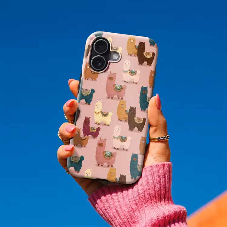 Alpaca's - Patroon - Kleurrijk Toughcase MagSafe Apple iPhone 17 klein 1017 -Sfeer1V