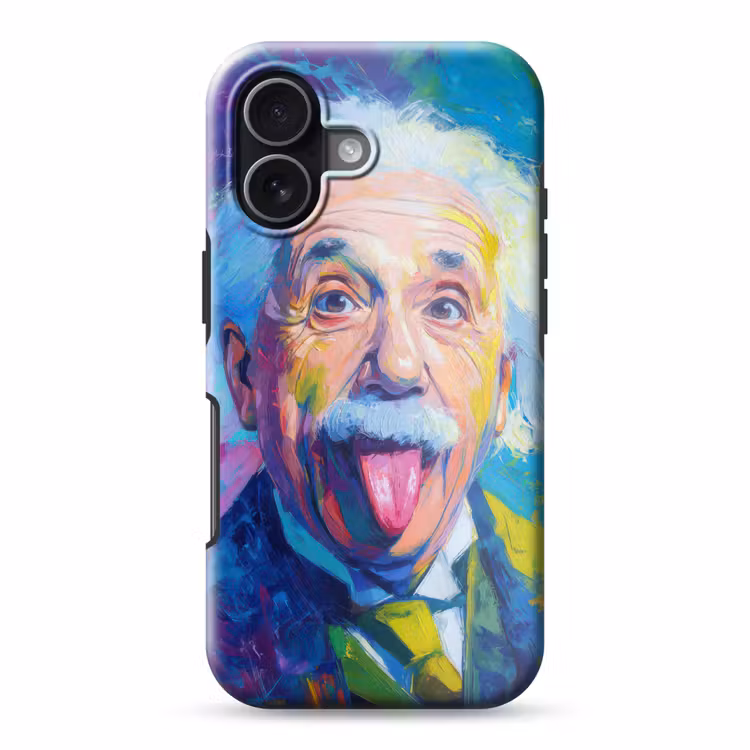 Oude man - Expressief - Kleurrijk Toughcase MagSafe Apple iPhone 17 klein -3d