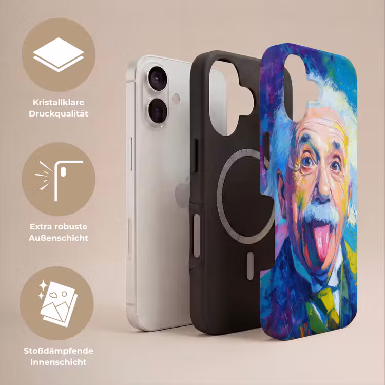 Oude man - Expressief - Kleurrijk Toughcase MagSafe Apple iPhone 17 klein -USP_Lagen_DE