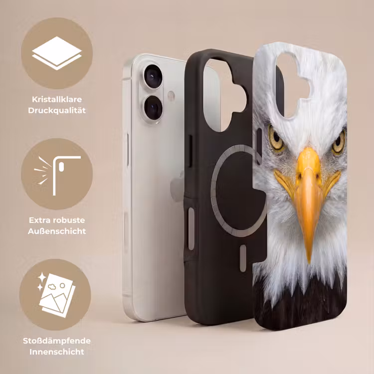 Amerikaans - Zeearend - Portret - Geel Toughcase MagSafe Apple iPhone 17 klein -USP_Lagen_DE