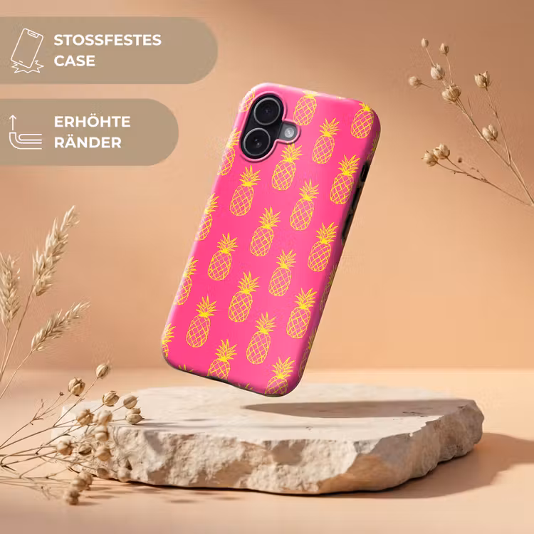 Ananas - Trendy - Roze Toughcase MagSafe Apple iPhone 17 klein 1017 -USP_RandenV_DE