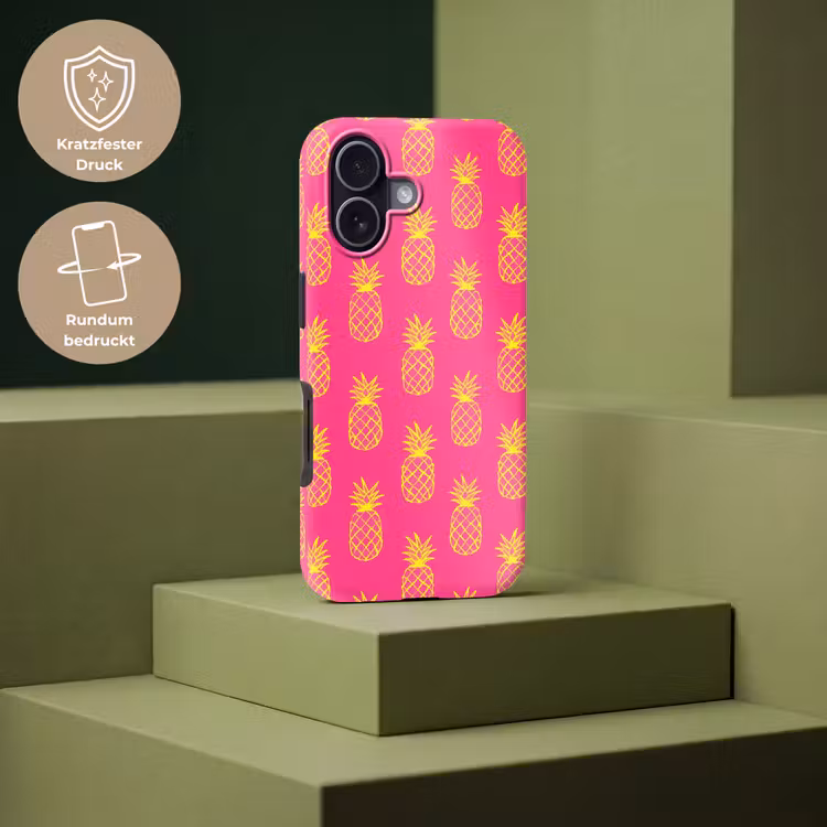 Ananas - Trendy - Roze Toughcase MagSafe Apple iPhone 17 klein 1017 -USP_PrintM_DE