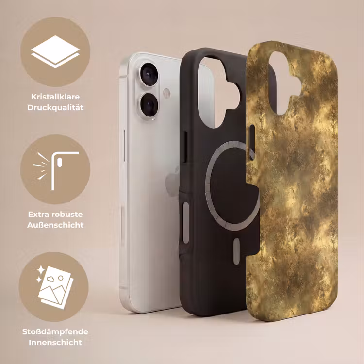 Antiek - Metaallook - Goud Toughcase MagSafe Apple iPhone 17 klein 1017 -USP_Lagen_DE