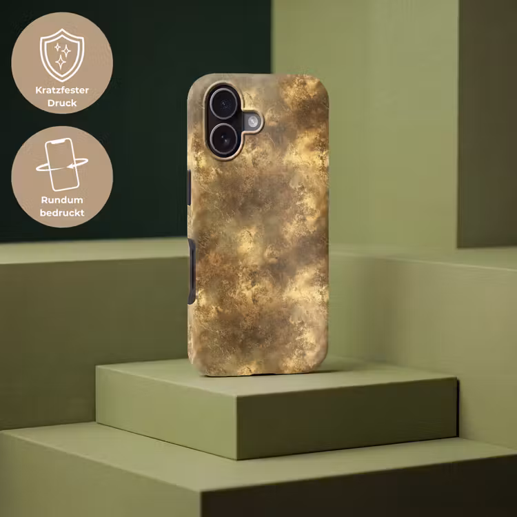 Antiek - Metaallook - Goud Toughcase MagSafe Apple iPhone 17 klein 1017 -USP_PrintM_DE