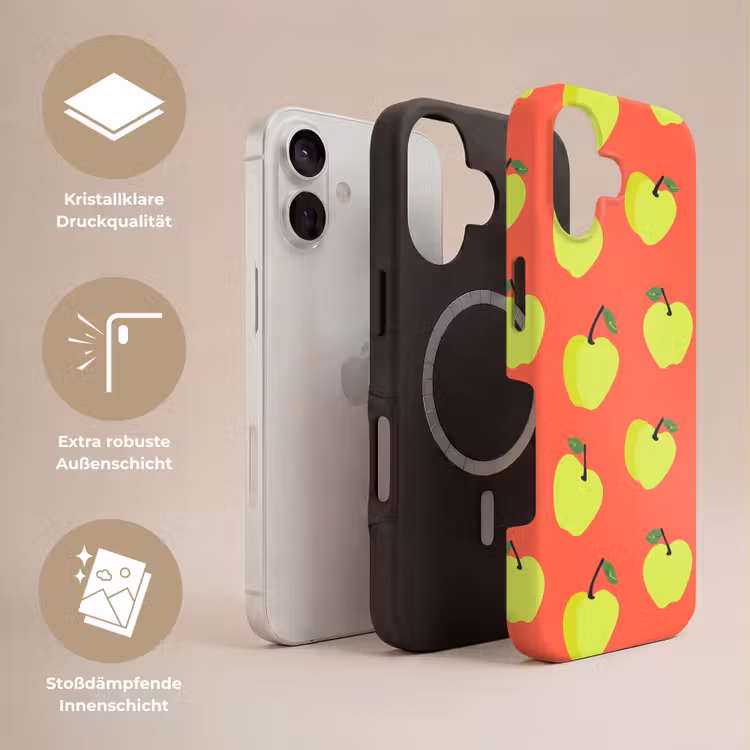 Appels - Modern - Groen Toughcase MagSafe Apple iPhone 17 klein 1017 -USP_Lagen_DE