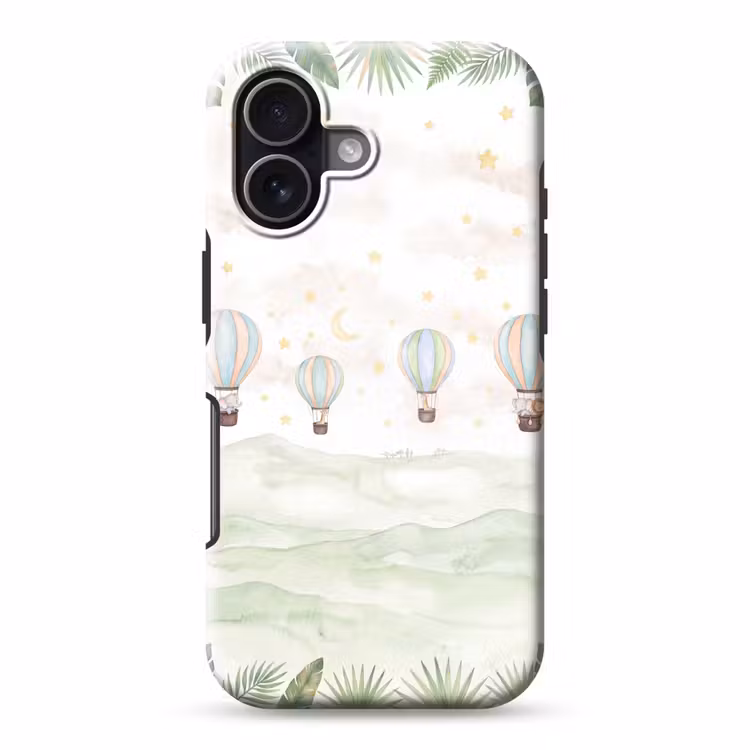 Aquarel - Luchtballonnen - Pastel Toughcase MagSafe Apple iPhone 17 klein -3d